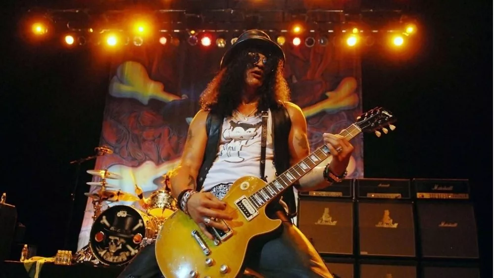 Guitarist Slash, during his show of his solo turn, at Fundição Progresso in the city of Rio de Janeiro, Brazil. Rio de Janeiro, April 6, 2011