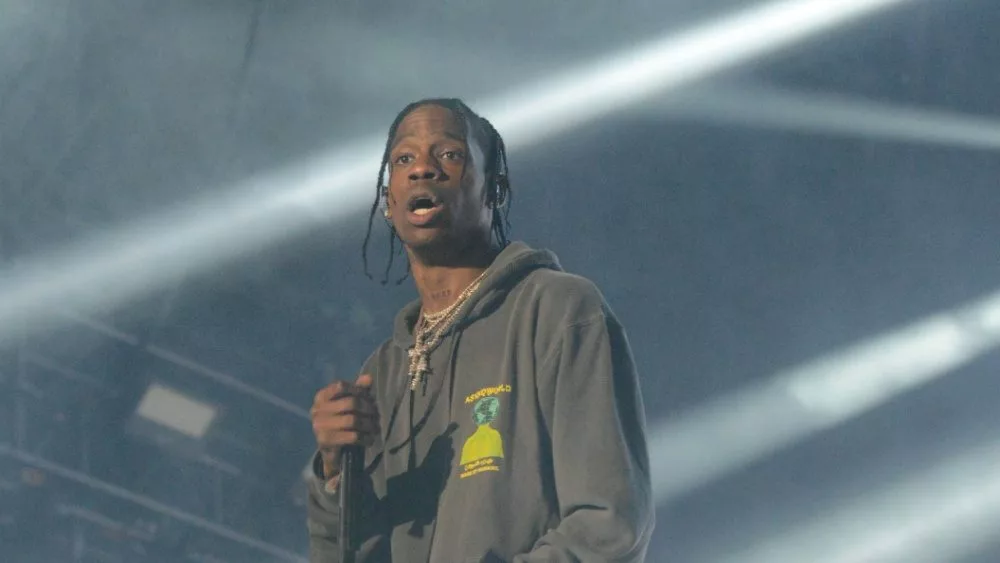 Travis Scott performs at the 2018 Okeechobee Music and Arts Festival. Okeechobee, FL - March 3, 2018