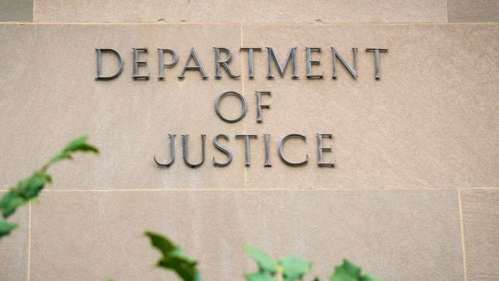 The United States Department of Justice (DOJ) in Washington D.C., USA