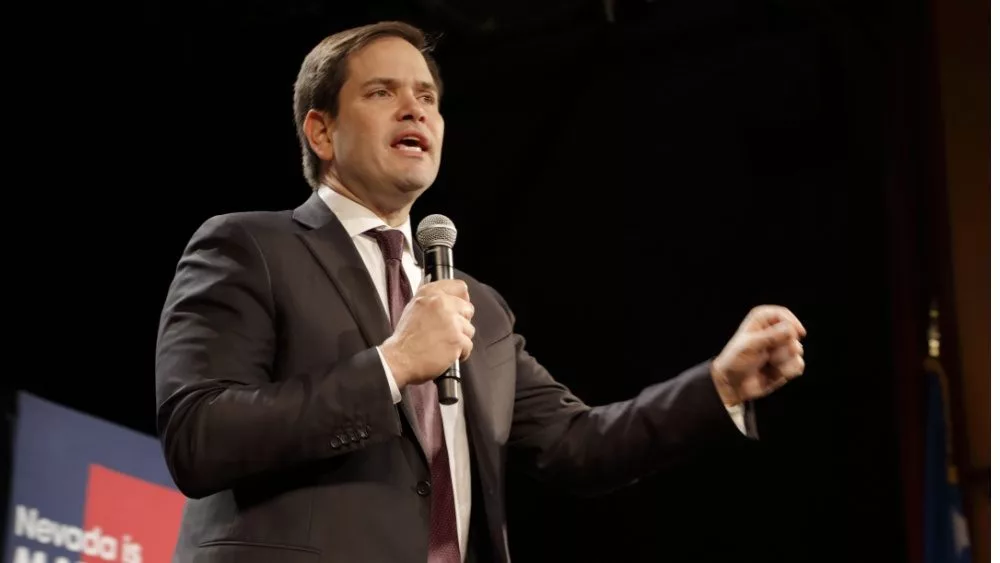 Marco Rubio speaks at a rally at the Texas Station Gambling Hall & Hotel on February 21, 2016 in North Las Vegas, Nevada.