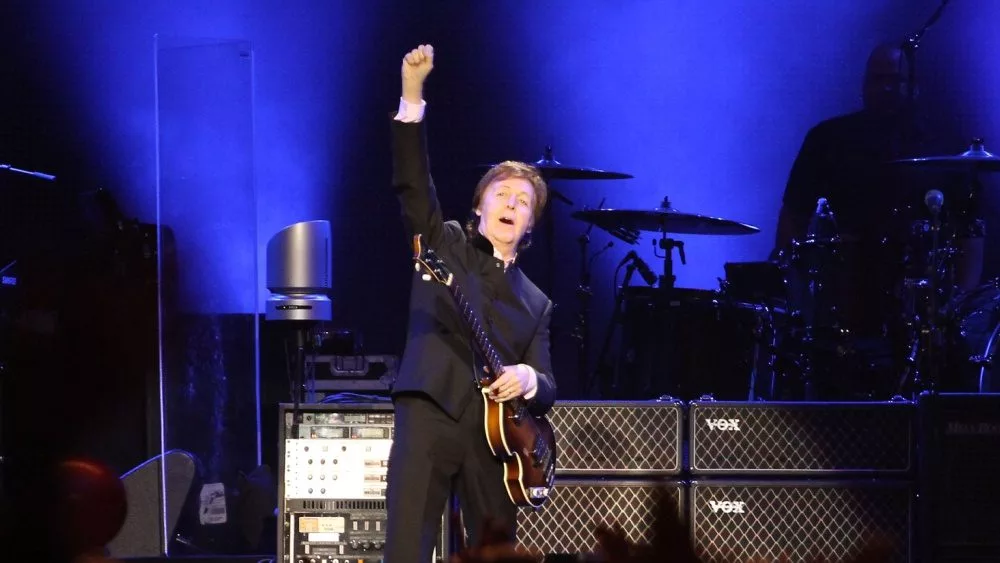 Sir Paul McCartney performs onstage at Olimpiyskiy Arena December 14, 2011 in Moscow, Russia.