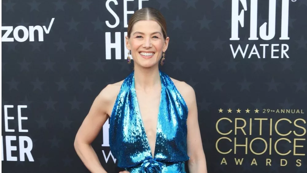 Rosamund Pike at the 29th Annual Critics Choice Awards - Arrivals at the Barker Hanger on January 14, 2024 in Santa Monica, CA