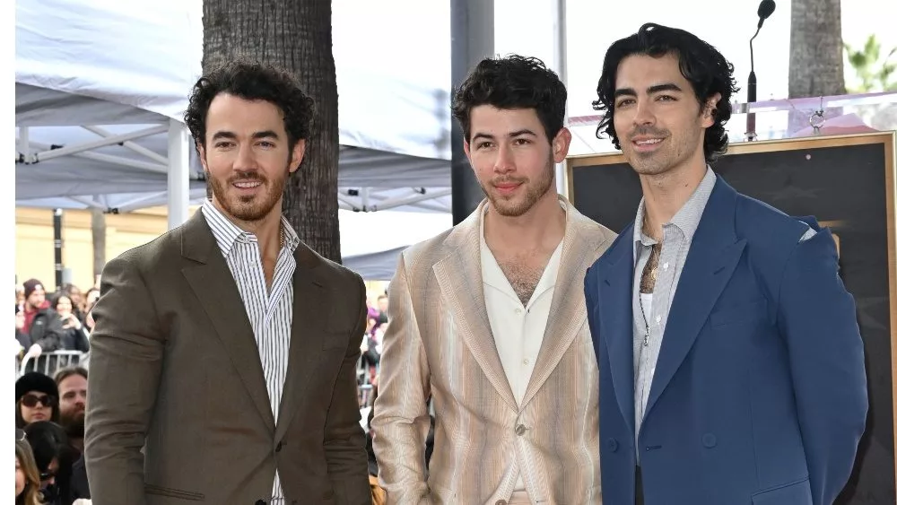 Kevin Jonas, Nick Jonas and Joe Jonas at the Hollywood Walk of Fame Star ceremony LOS ANGELES, CA. January 30, 2023