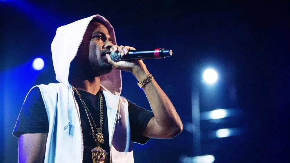 Rapper Big Sean performs on the main stage at Key Arena during the Bumbershoot music festival in Seattle on September 2, 2012.