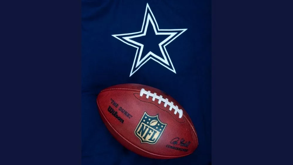 NFL Dallas Cowboys club equipment with NFL official ball, product shot