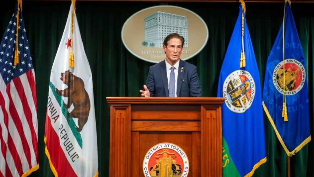 Los Angeles County District Attorney Nathan Hochman speaks in a news conference Friday, January 3, 2025 in Los Angeles after meeting relatives of Erik and Lyle Menendez.