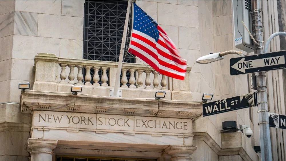 New York Stock Exchange on the corner of Wall Street and New Street