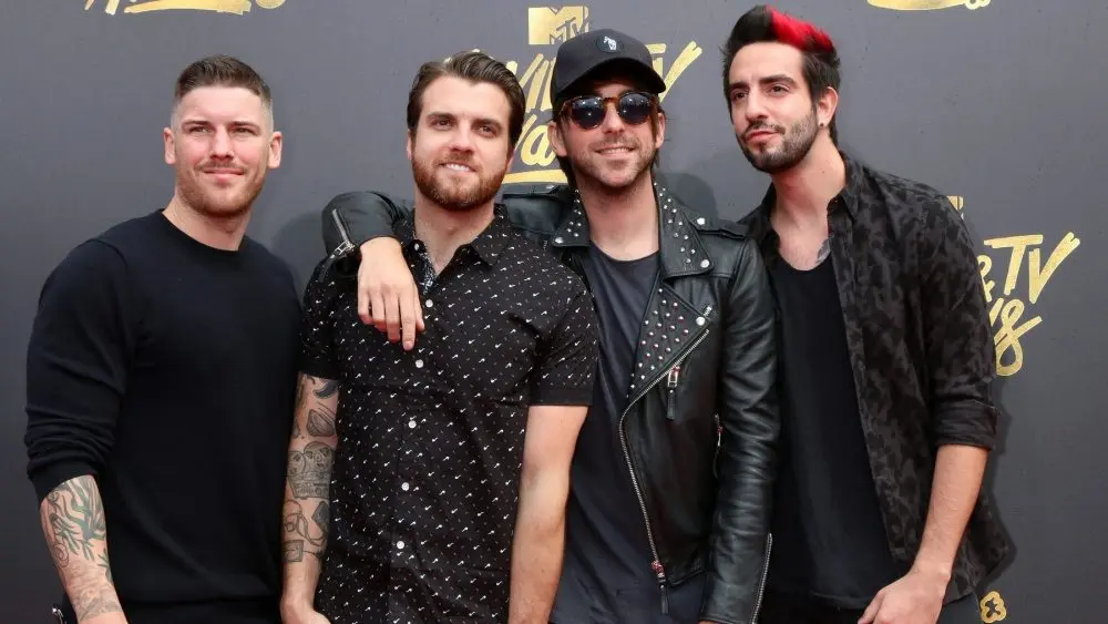 All Time Low, Zack Merrick, Rian Dawson, Alex Gaskarth. Jack Barakat at the MTV Movie and Television Awards on the Shrine Auditorium on May 7, 2017 in Los Angeles, CA