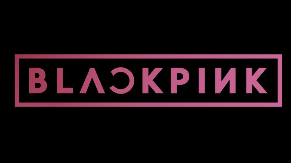 BLACKPINK (KPOP band )themed wallpaper PINK WRITING (FONT) with BLACK BACKGROUND