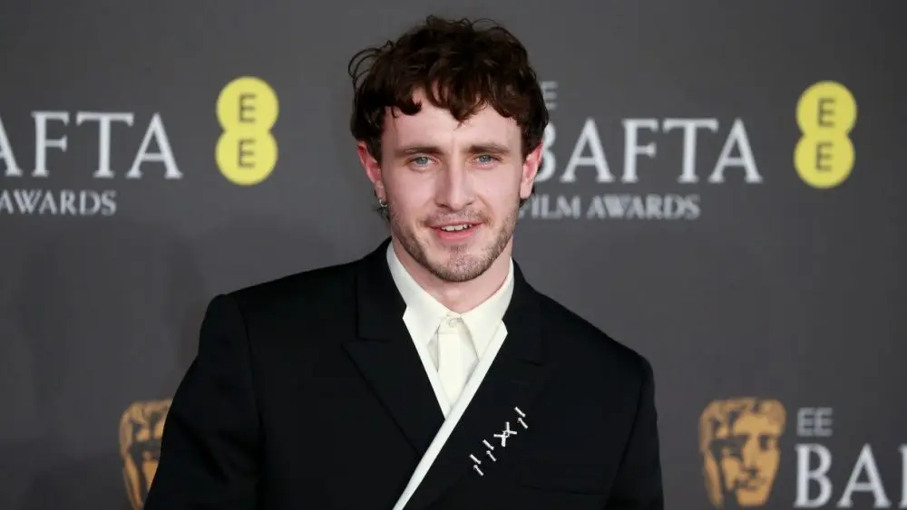 Paul Mescal attends the 2024 EE BAFTA Film Awards at The Royal Festival Hall in London, England. London, United Kingdom - February 18, 2024: Paul Mescal attends the 2024 EE BAFTA Film Awards at The Royal Festival Hall in London, England