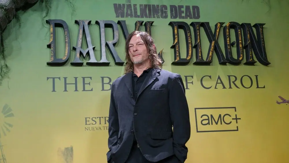 Norman Reedus attend the photocall Premiere to the "The Walking Dead: Daryl Dixon" at Plaza de Callao on October 02, 2024 in Madrid, Spain.