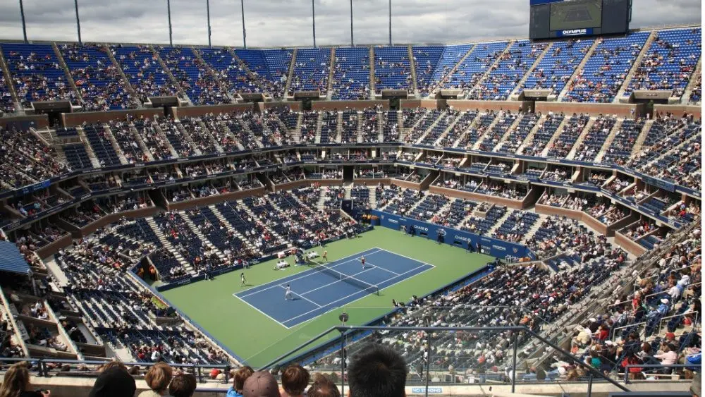 Arthur Ashe Stadium for a U.S. Open tennis match on September 9, 2010 in NEW YORK