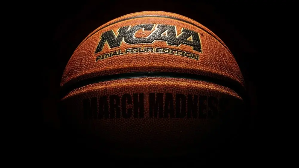 NCAA Final Four Edition March Madness basketball on dark background Wilmington,NC - USA - 05-07-2021