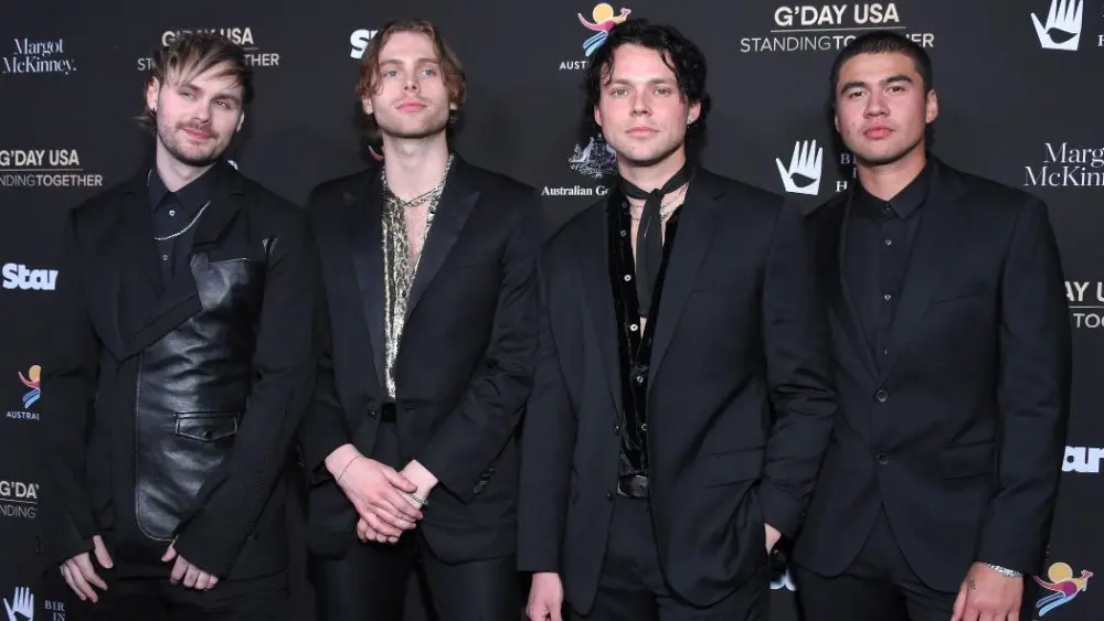 5 Seconds of Summer arrives for the G'Day USA Gala on January 25, 2020 in Beverly Hills, CA
