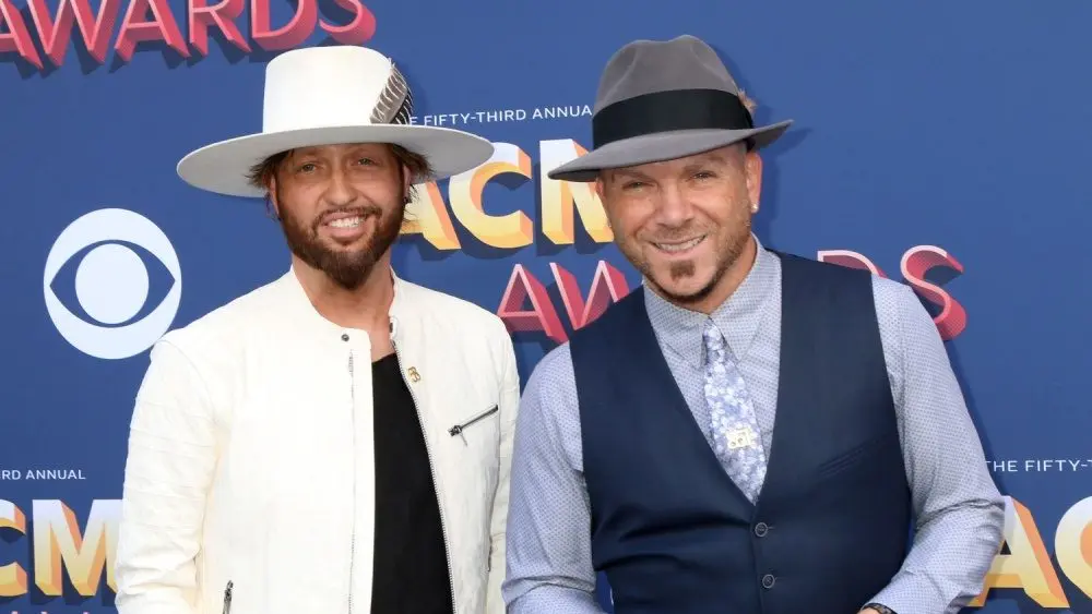 Preston Brust, Chris Lucas, LOCASH at the Academy of Country Music Awards 2018 at MGM Grand Garden Arena on April 15, 2018 in Las Vegas, NV