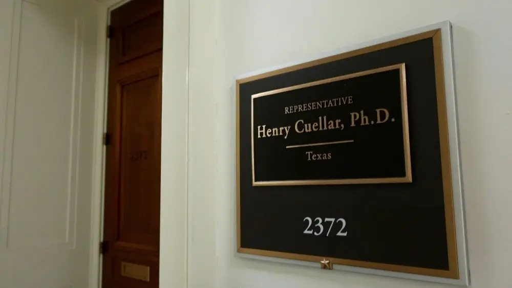 US HOUSE REPRESENTATIVE HENRY CUELLAR PHD TEXAS - office entrance sign WASHINGTON, DC - APRIL 26, 2019