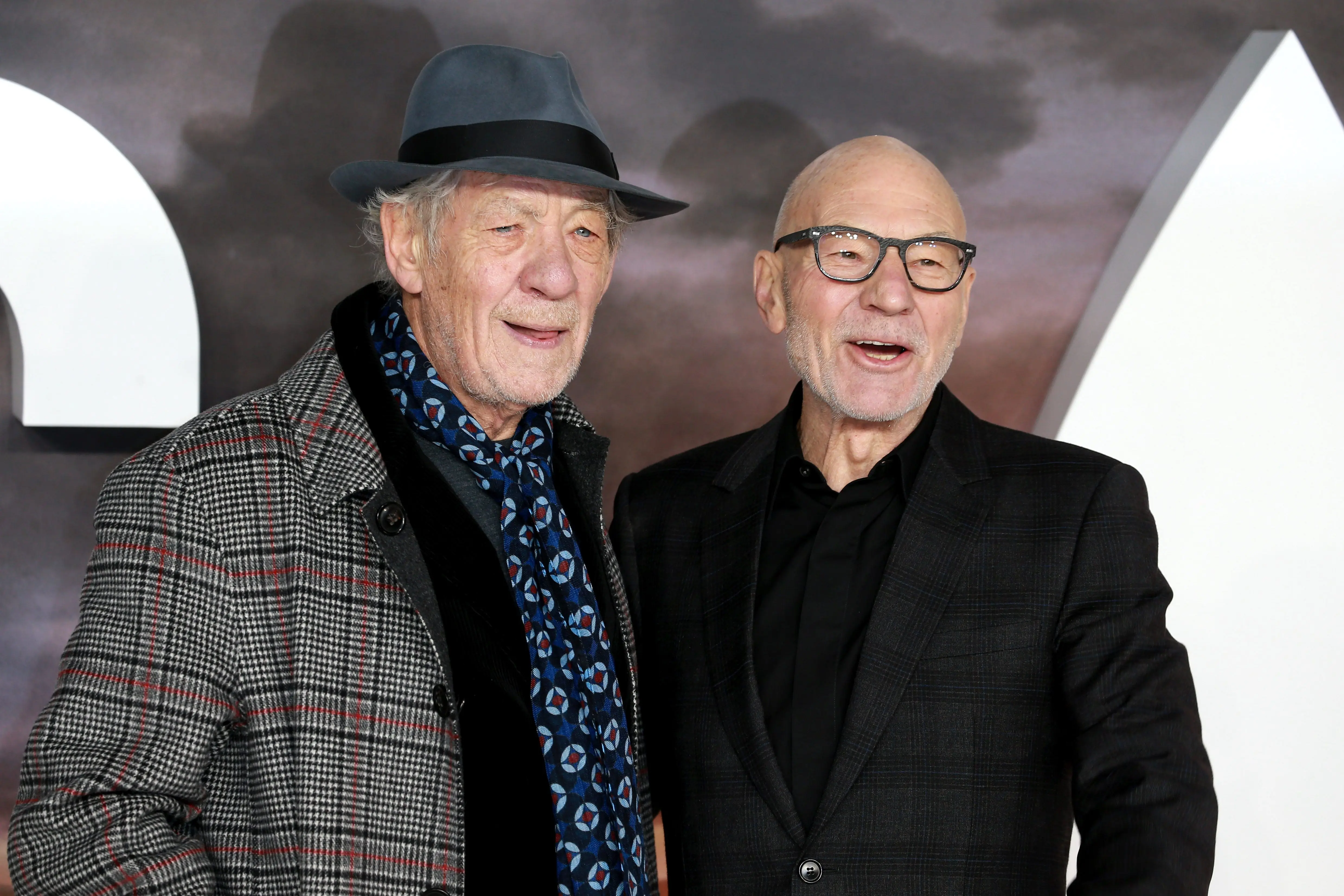 Ian McKellen and Patrick Stewart attend the 'Star Trek; Picard' TV show premiere at the Odeon Luxe cinema in Leicester Square in London, United Kingdom-January 15, 2020