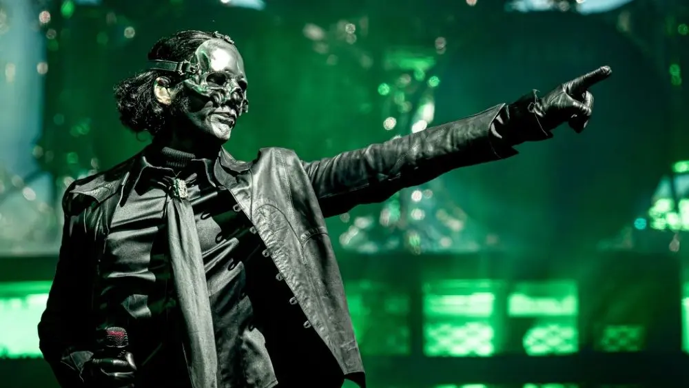 Ghost performs on stage at the Wells Fargo Center during the Skeletour World Tour. Philadelphia, PA USA - July 19, 2025