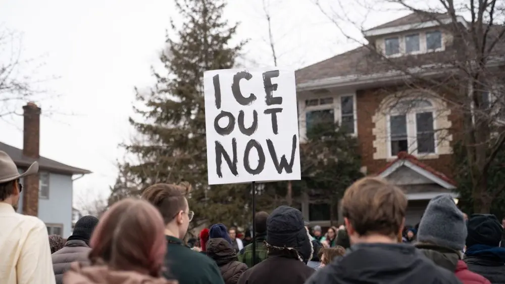 Community in Minneapolis gather to peacefully protest against ICE after ICE agent murder a civilian Minneapolis, Minnesota, United States 1/7/ 2026