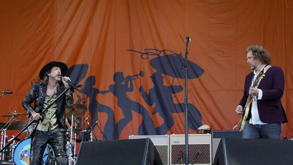 Chris and Rich Robinson of the Black Crowes performs at the 2022 New Orleans Jazz and Heritage Festival New Orleans, LA USA