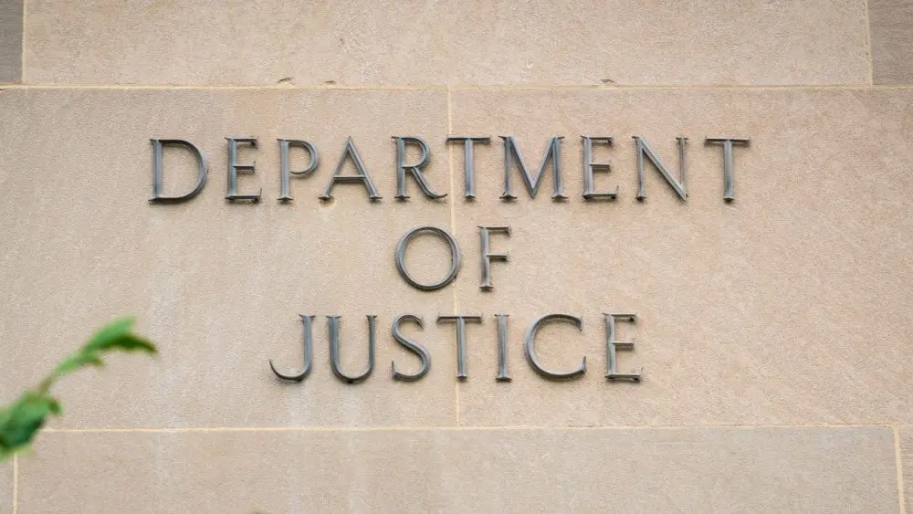 The United States Department of Justice (DOJ) in Washington D.C., USA