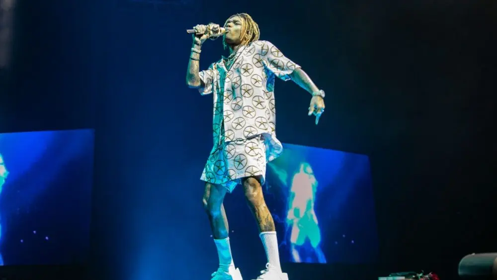 SWAE LEE performs on POST MALONE's RUNAWAY TOUR JACKSONVILLE FLORIDA UNITED STATES OCTOBER 25 2019