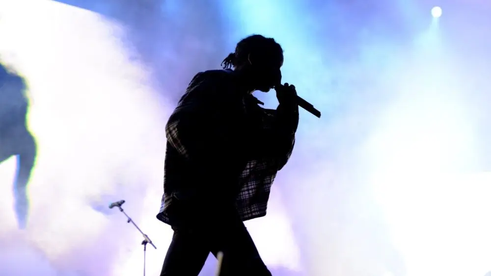 BARCELONA - JUN 19: rapper in concert at Sonar Festival on June 19, 2015 in Barcelona, Spain.