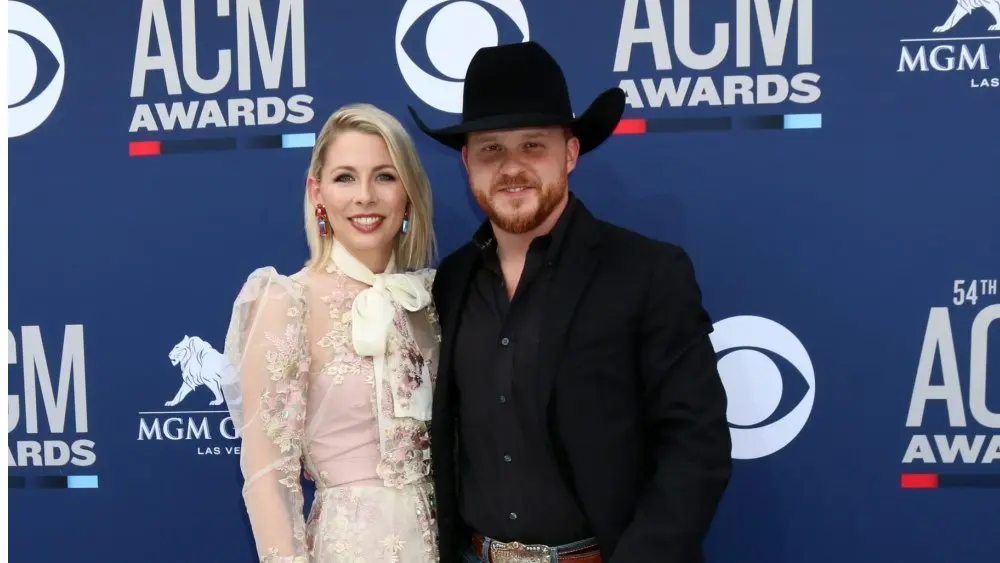 Cody Johnson and wife Brandi at the 54th Academy of Country Music Awards at the MGM Grand Garden Arena on April 7, 2019 in Las Vegas, NV