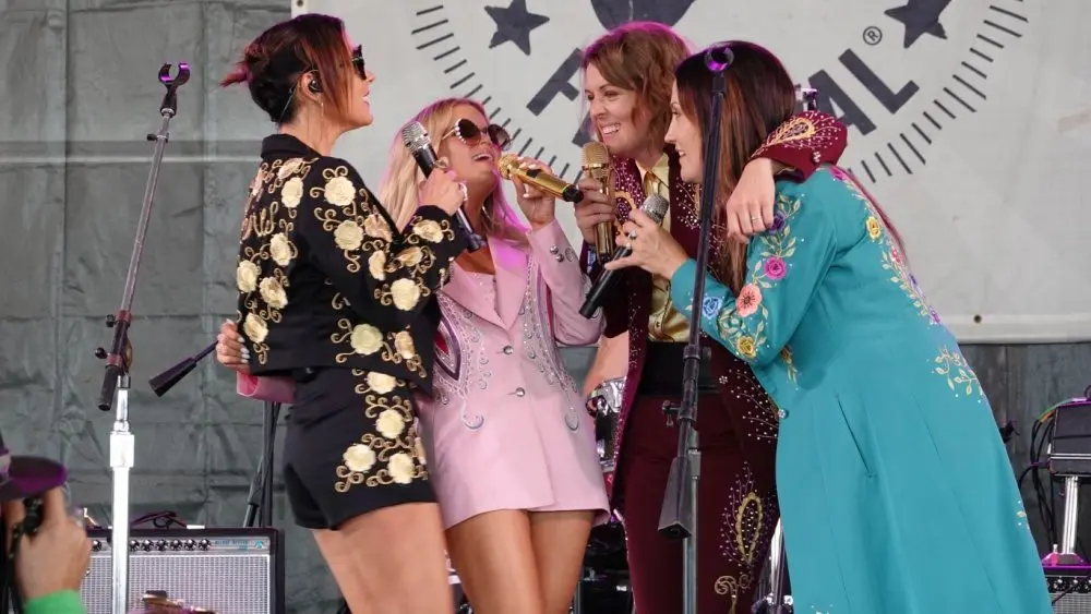 The Highwomen - Amanda Shires, Brandi Carlile, Maren Morris, and Natalie Hemby - play their first set ever at Newport Folk Festival Newport,RI/USA 7/28/19