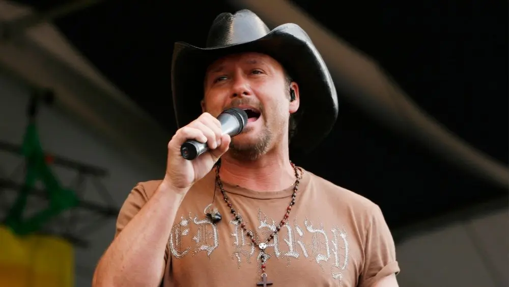 Tim McGraw performs on stage at the 2008 New Orleans Jazz and Heritage Festival. New Orleans, Louisiana - April 25, 2008