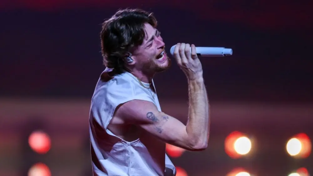 Bailey Zimmerman performs in concert during his Different Night, Same Rodeo tour on April 9, 2026 at Mohegan Sun Arena in Uncasville, Connecticut.