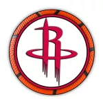 Houston Rockets emblem; American professional basketball team based in Houston^ Texas.