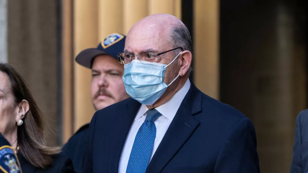 Allen Weisselberg^ former CFO of Trump Organization leaves New York Criminal Court after pleading guilty on all charges. New York^ NY - August 18^ 2022: