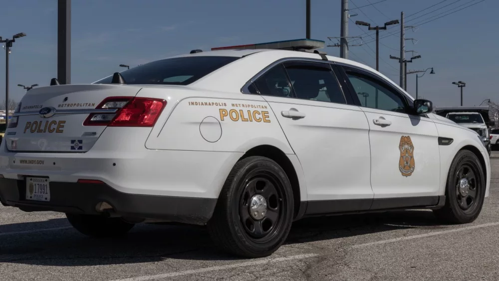 IMPD police car. Indianapolis Metropolitan Police has jurisdiction in Marion County^ Indiana.