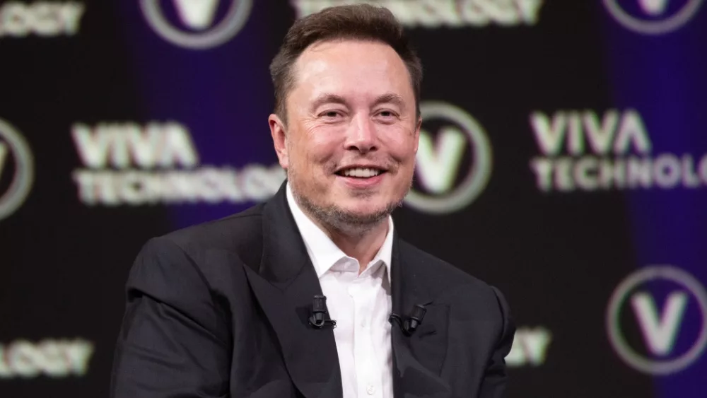 Elon Musk^ founder^ CEO^ and chief engineer of SpaceX^ CEO of Tesla^ CTO and chairman of Twitter^ at VIVA Technology (Vivatech) in PARIS^ FRANCE - June 16^ 2023