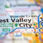 West Valley City. Utah. USA as seen on map