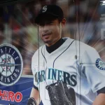 Safeco Field/ T-mobile park: Poster of baseball player Ichiro Suzuki. Seattle^ WA/ USA - May 9^ 2011