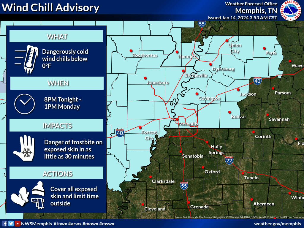 Image courtesy of the National Weather Service in Memphis 