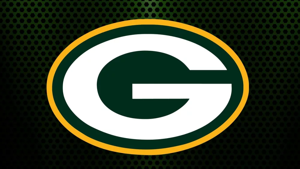 Green Bay Packers logo^ with carbon background