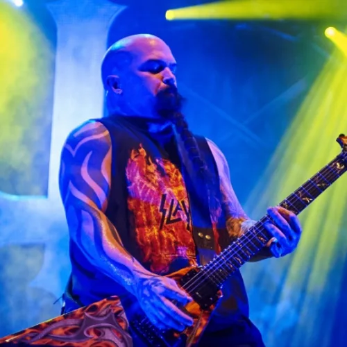 Guitarist Kerry King of Slayer performs live on stage during a Repentless concert at "Stadium-Live" on December 9^ 2015 in Moscow^ Russia.