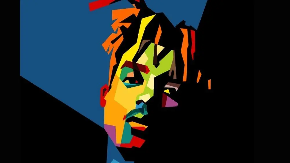 Juice WRLD^ vector sketch illustration^ isolated style