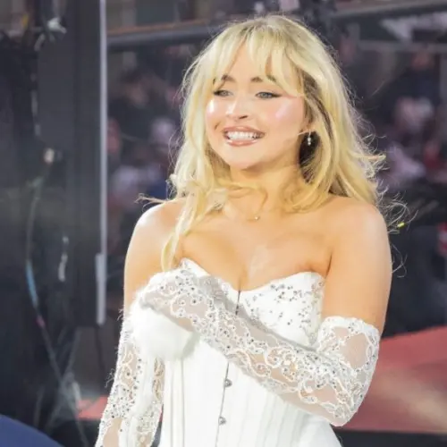 Sabrina Carpenter performs on stage during 2024 New Year's celebration on Times Square in New York on December 31^ 2023.