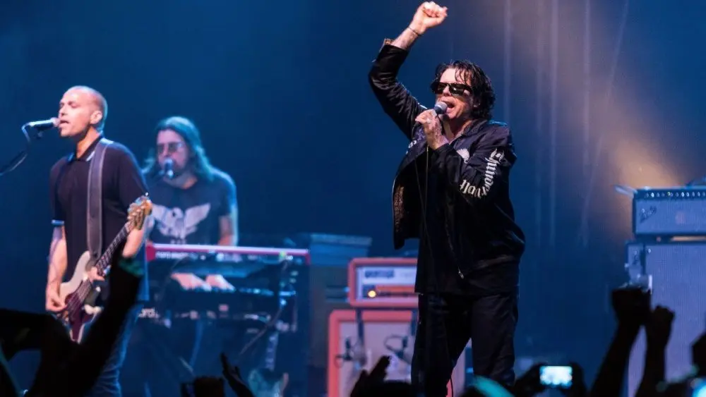 Zagreb Rockfest. The Cult band lead singer Ian Astbury on stage during the Rock Fest in Zagreb^ Croatia ZAGREB^ CROATIA - JUNE 27^ 2017