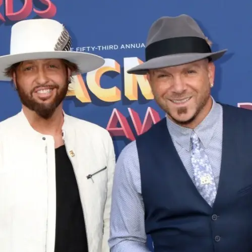Preston Brust^ Chris Lucas^ LOCASH at the Academy of Country Music Awards 2018 at MGM Grand Garden Arena on April 15^ 2018 in Las Vegas^ NV