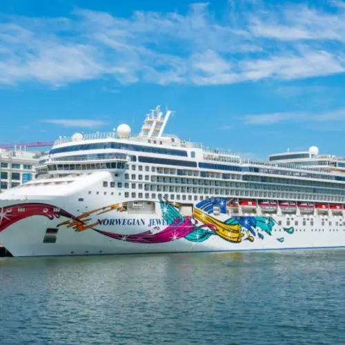 Norwegian Jewel by Norwegian Cruise Line docked at Boston Cruise Port in Seaport District^ city of Boston^ Massachusetts MA^ USA. MAY 16^ 2025