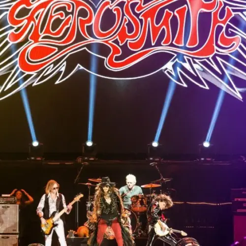American rock band Aerosmith performs at Olimpiysky on May 24^ 2014 in Moscow MOSCOW^ RUSSIA - MAY 24^ 2014