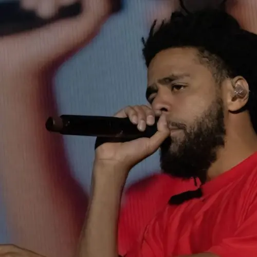 J Cole performs at Bonnaroo music festival Manchester^ Tennessee USA - 06-18-2022