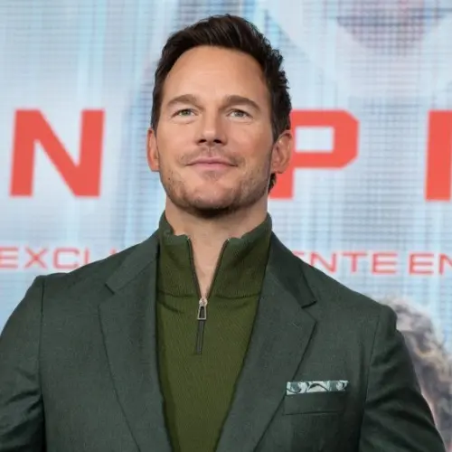 US actor Chris Pratt attends the "Sin Piedad" (Mercy) photocall at Four Seasons Hotel on January 09^ 2026 in Madrid^ Spain.