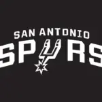 Logo of the NBA's San Antonio Spurs VECTOR LOGO white text/logo on black background