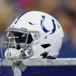 Indianapolis Colts helmet Colts host Oakland Raiders on Sept. 29th 2019 at Lucas Oil Stadium in Indianapolis^ IN. - USA